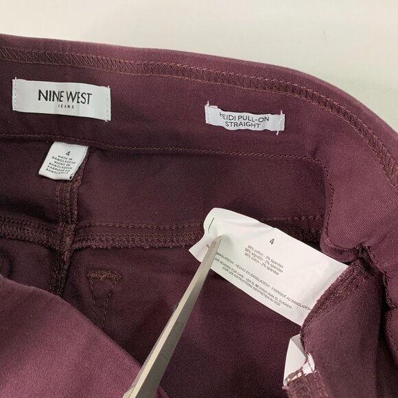 Nine West Women's Jeans 4 Heidi Pull On Denim Pant Jeans Plum Purple Size 4 - Picture 6 of 9